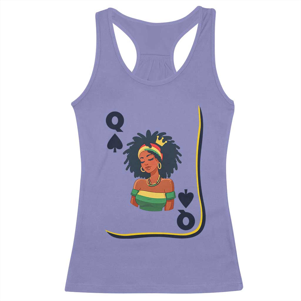 Queen Of Spades Black Girl Racerback Tank Top African American Women Pride - Wonder Print Shop