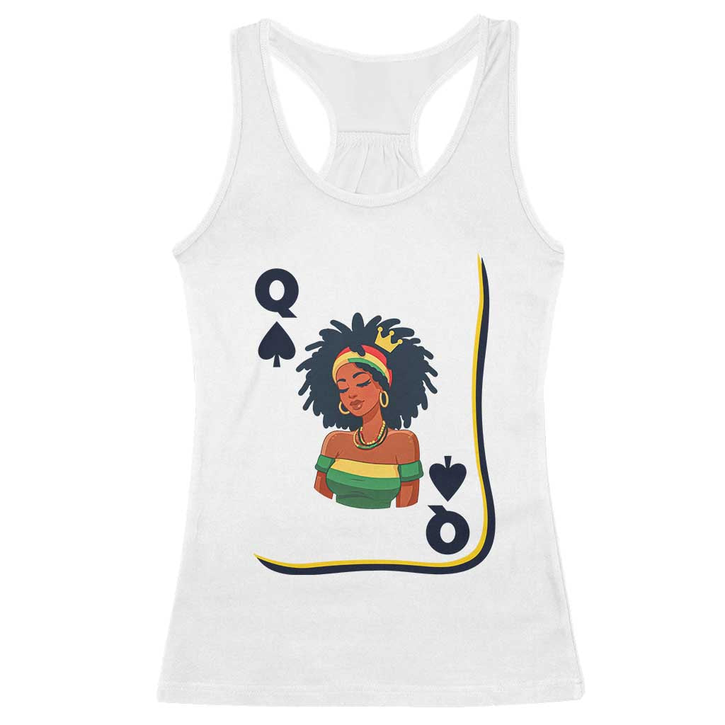 Queen Of Spades Black Girl Racerback Tank Top African American Women Pride - Wonder Print Shop