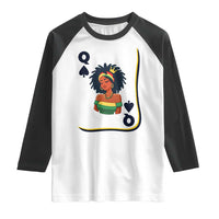 Queen Of Spades Black Girl Raglan Shirt African American Women Pride - Wonder Print Shop