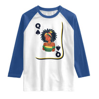 Queen Of Spades Black Girl Raglan Shirt African American Women Pride - Wonder Print Shop