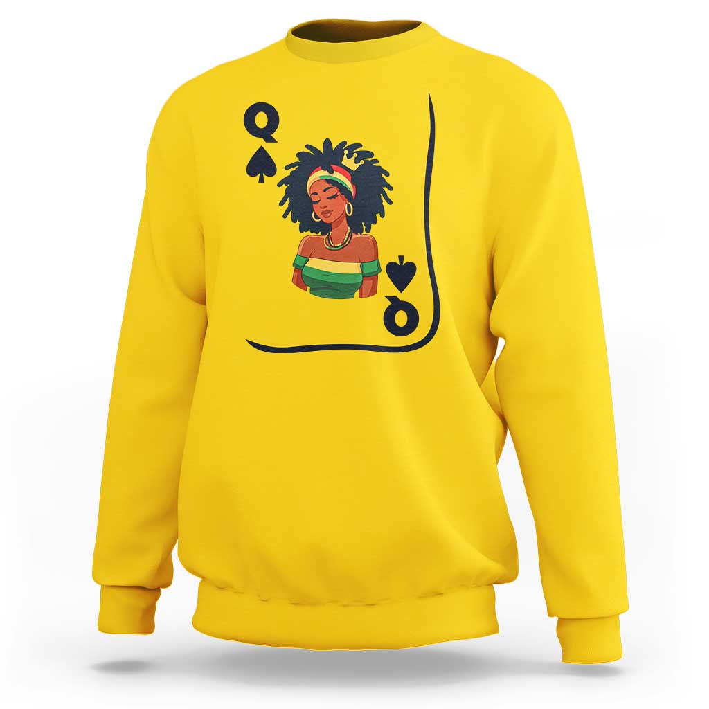 Queen Of Spades Black Girl Sweatshirt African American Women Pride - Wonder Print Shop