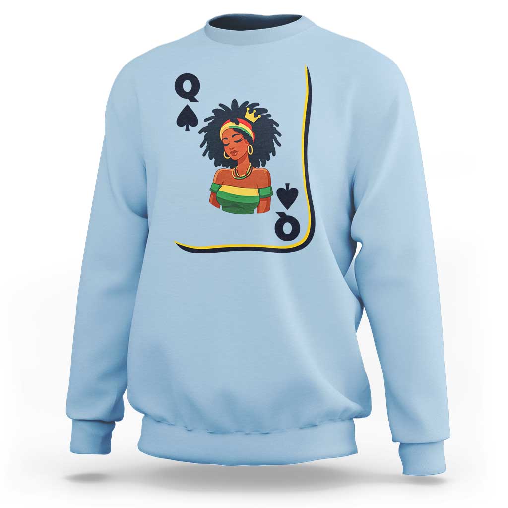 Queen Of Spades Black Girl Sweatshirt African American Women Pride - Wonder Print Shop