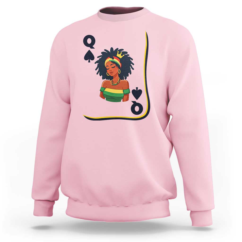 Queen Of Spades Black Girl Sweatshirt African American Women Pride - Wonder Print Shop