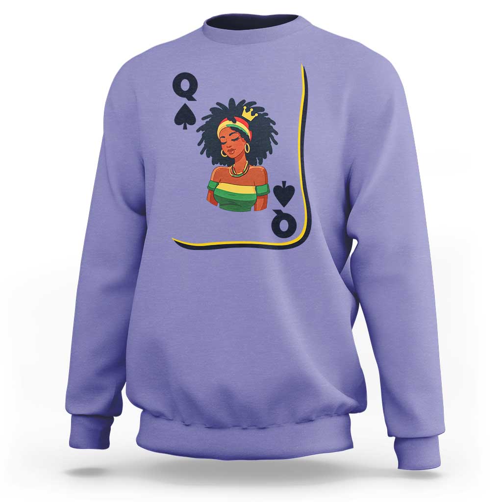 Queen Of Spades Black Girl Sweatshirt African American Women Pride - Wonder Print Shop