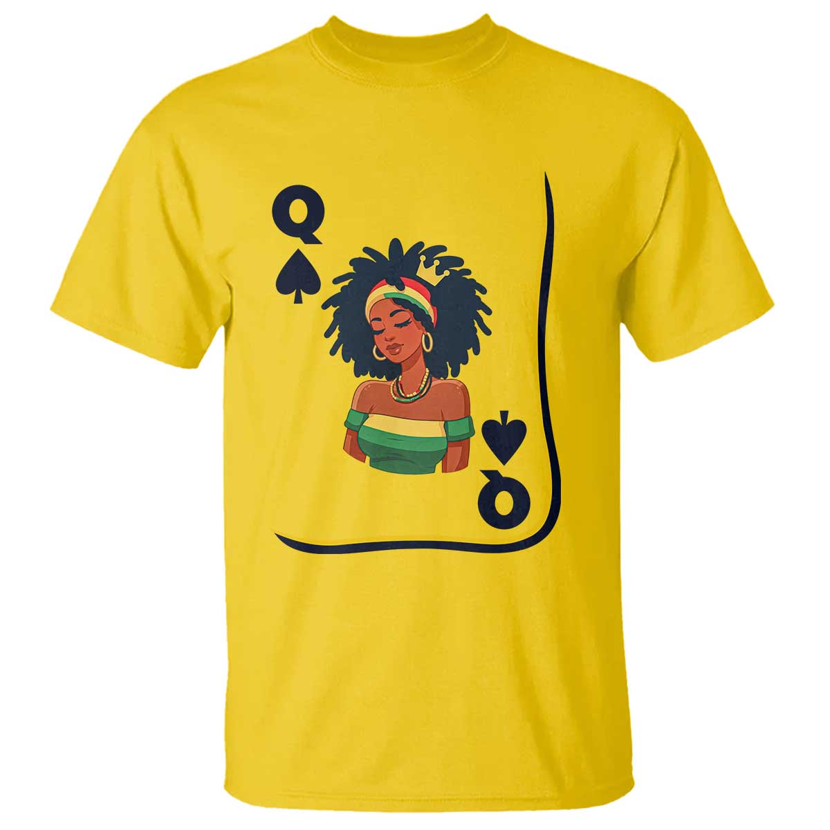 Queen Of Spades Black Girl T Shirt African American Women Pride - Wonder Print Shop