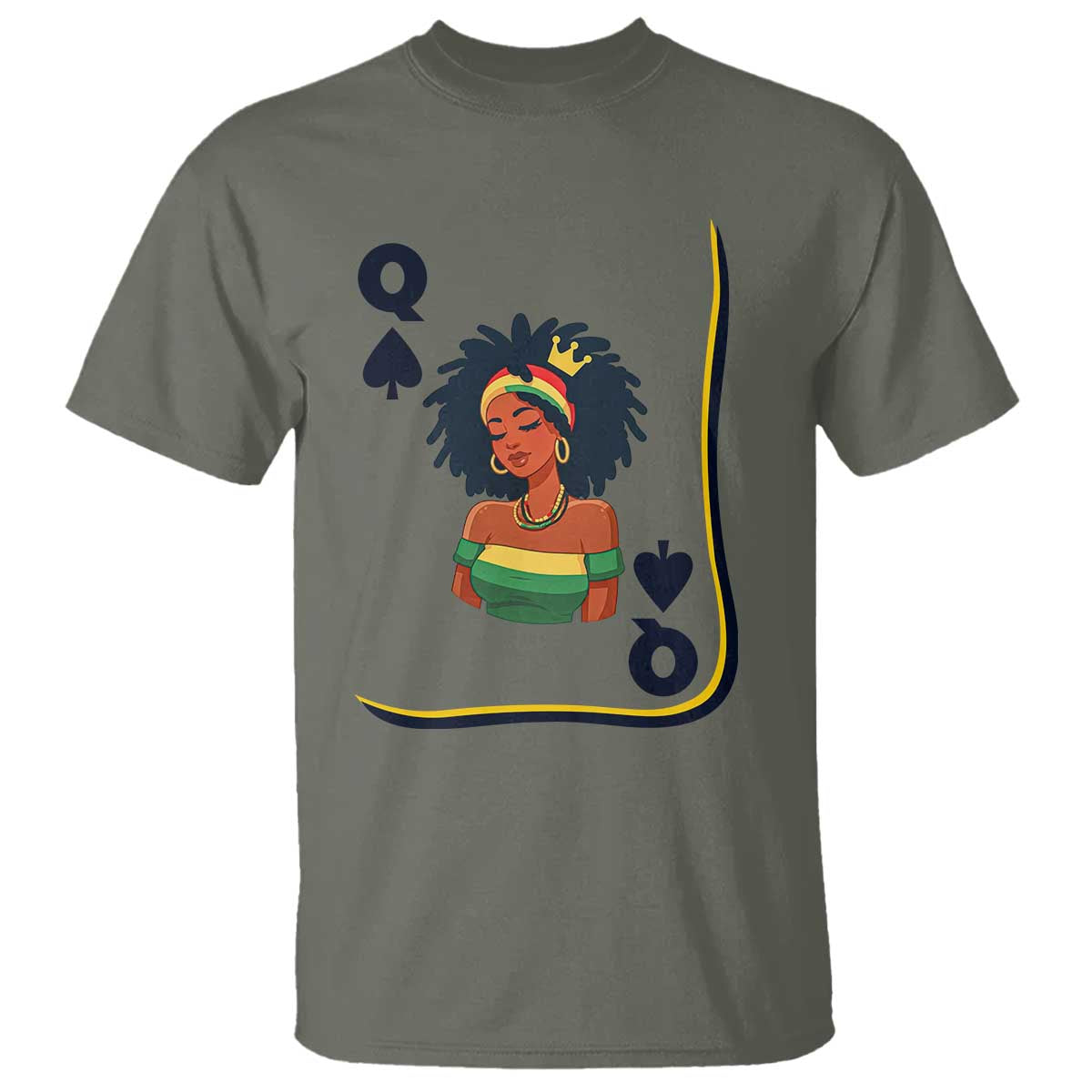 Queen Of Spades Black Girl T Shirt African American Women Pride - Wonder Print Shop