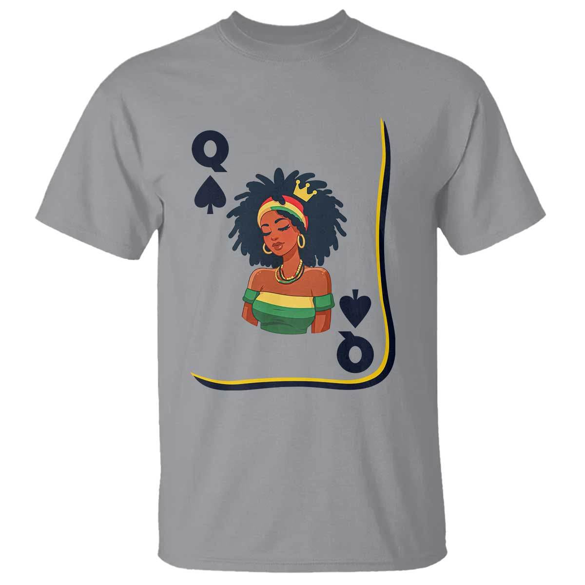 Queen Of Spades Black Girl T Shirt African American Women Pride - Wonder Print Shop