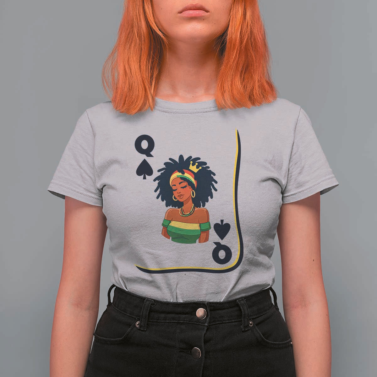 Queen Of Spades Black Girl T Shirt For Women African American Women Pride - Wonder Print Shop
