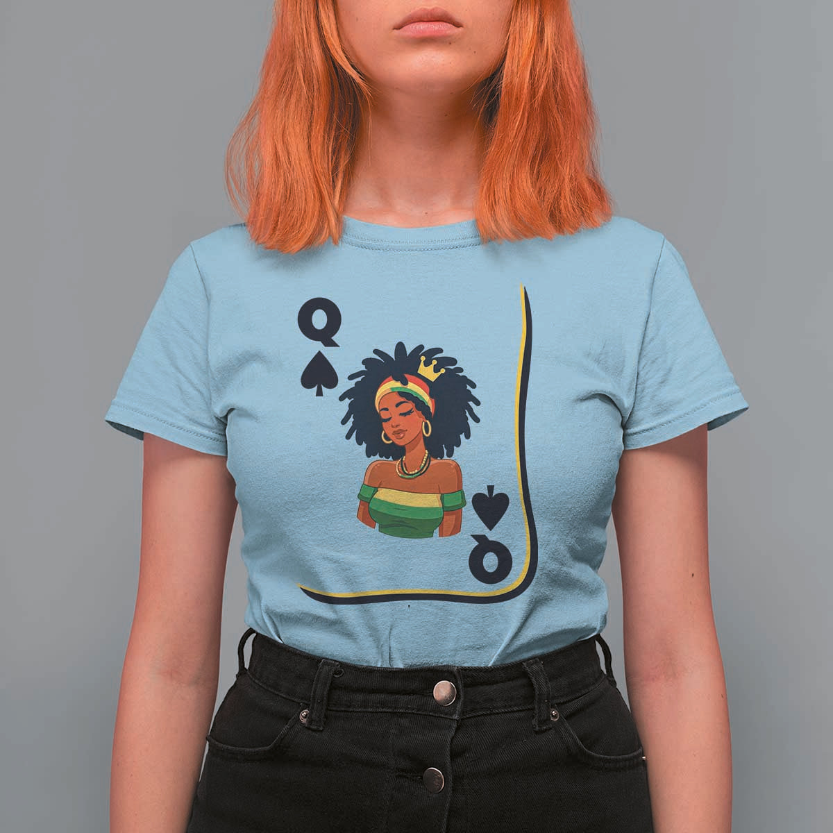 Queen Of Spades Black Girl T Shirt For Women African American Women Pride - Wonder Print Shop