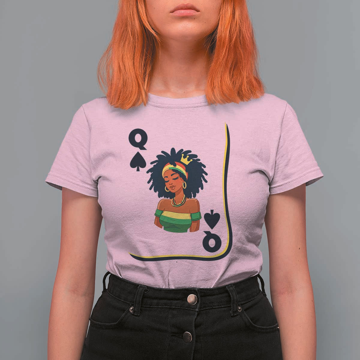 Queen Of Spades Black Girl T Shirt For Women African American Women Pride - Wonder Print Shop