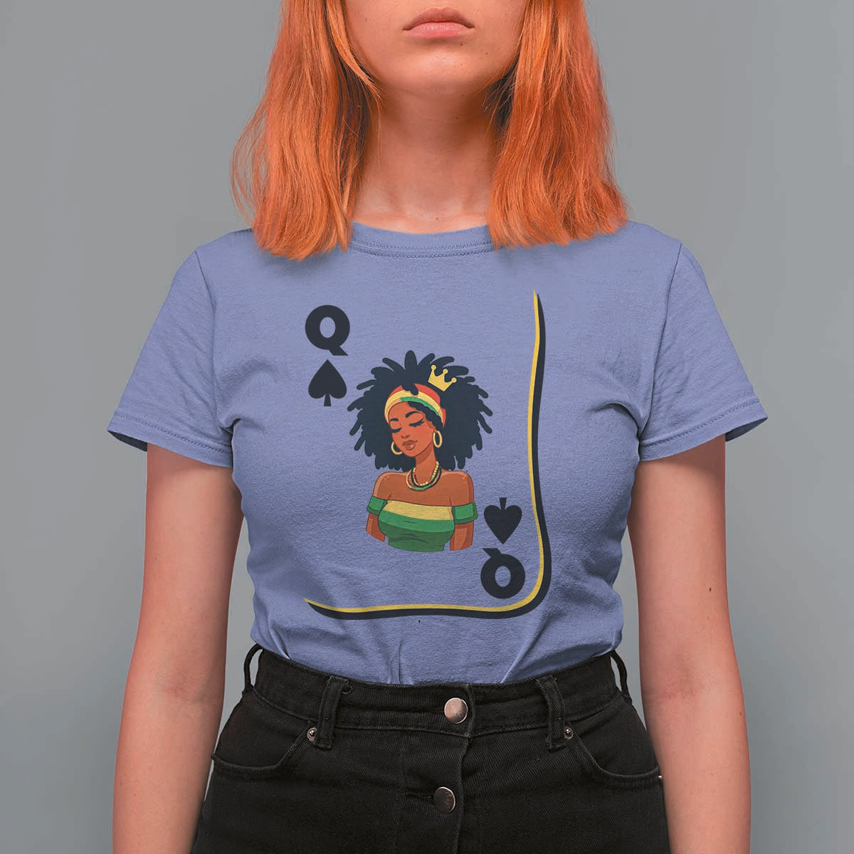 Queen Of Spades Black Girl T Shirt For Women African American Women Pride - Wonder Print Shop