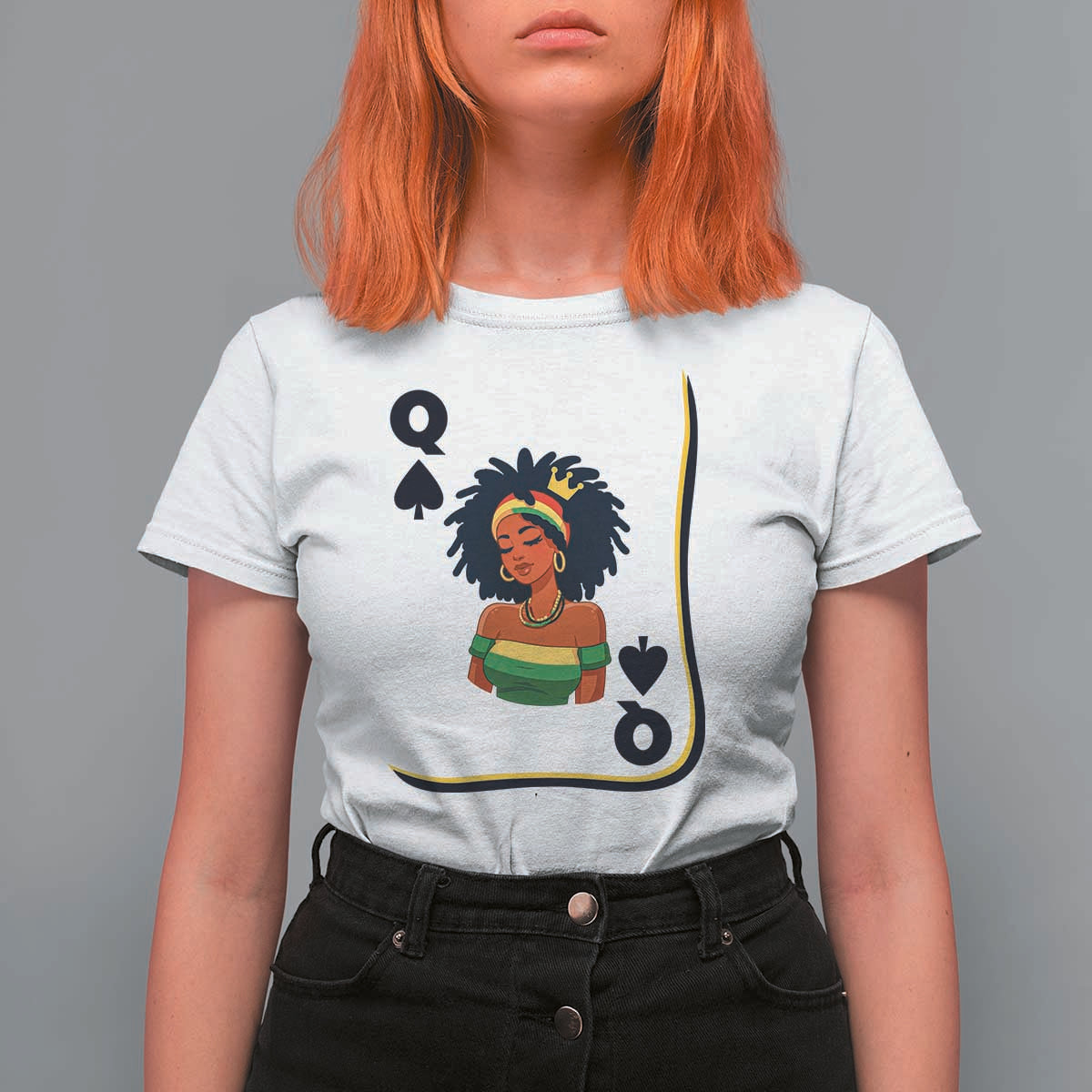 Queen Of Spades Black Girl T Shirt For Women African American Women Pride - Wonder Print Shop