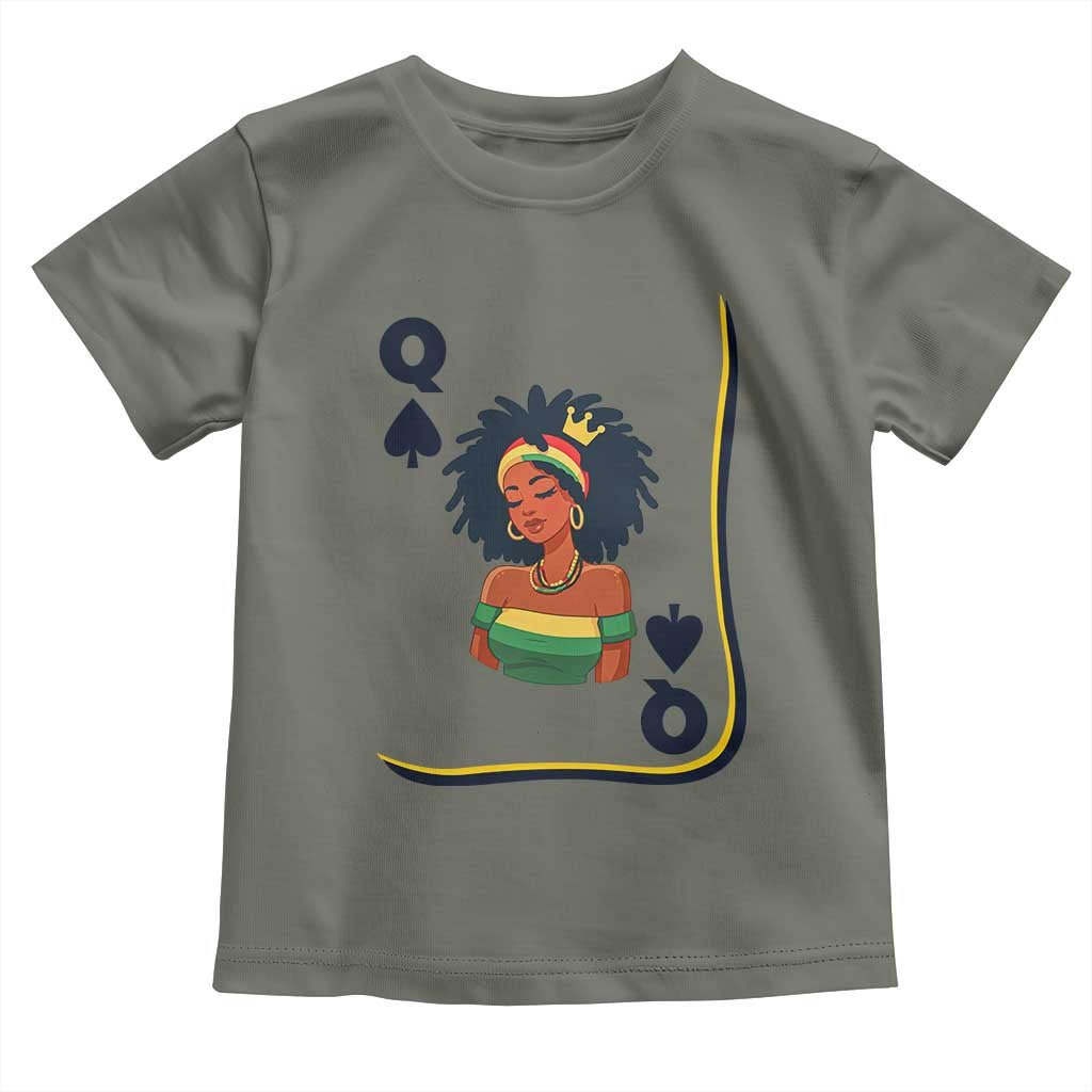Queen Of Spades Black Girl Toddler T Shirt African American Women Pride - Wonder Print Shop