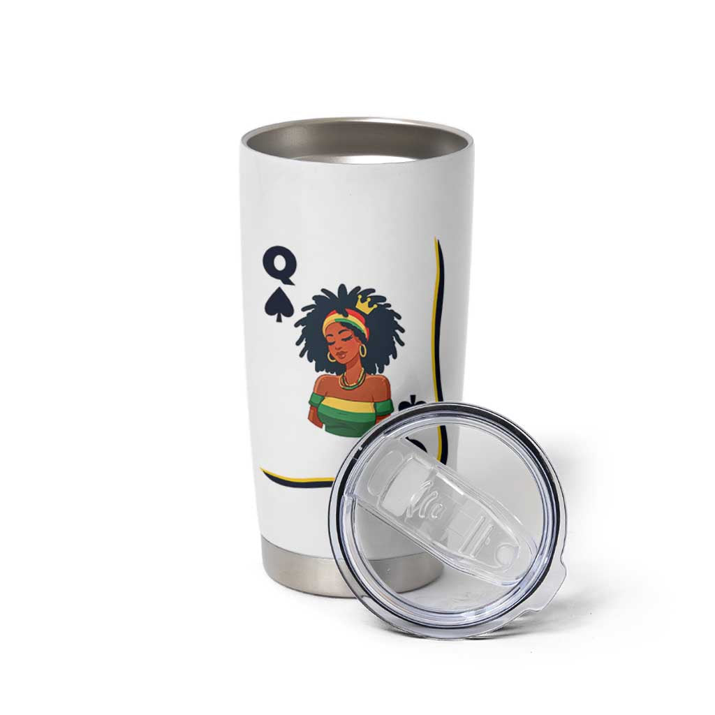 Queen Of Spades Black Girl Tumbler Cup African American Women Pride - Wonder Print Shop
