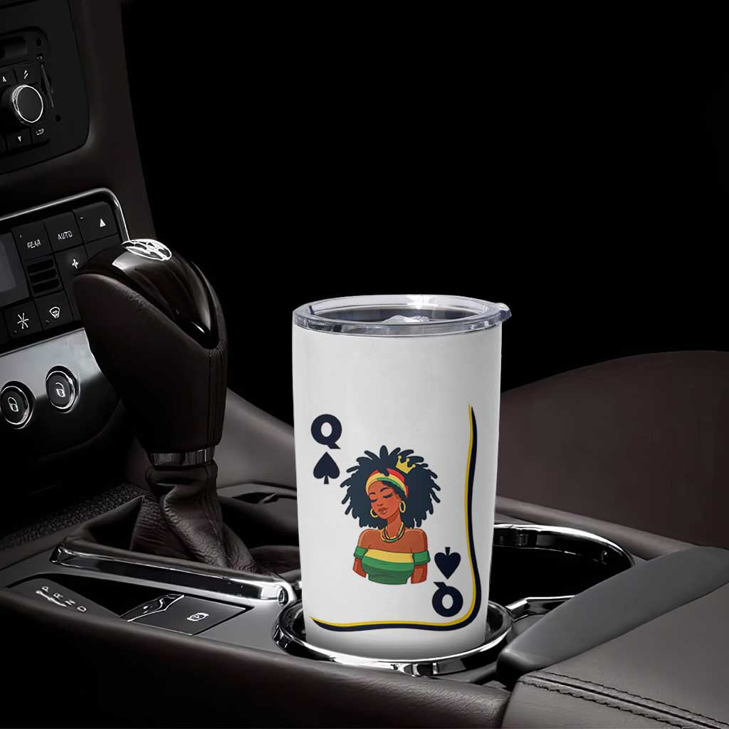 Queen Of Spades Black Girl Tumbler Cup African American Women Pride - Wonder Print Shop