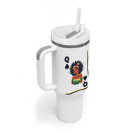 Queen Of Spades Black Girl Tumbler With Handle African American Women Pride - Wonder Print Shop
