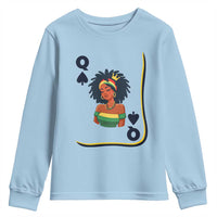 Queen Of Spades Black Girl Youth Sweatshirt African American Women Pride - Wonder Print Shop