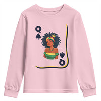 Queen Of Spades Black Girl Youth Sweatshirt African American Women Pride - Wonder Print Shop