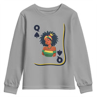 Queen Of Spades Black Girl Youth Sweatshirt African American Women Pride - Wonder Print Shop