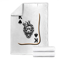 Black King Lion Throw Blanket African American Black History Month Gift - Wonder Print Shop