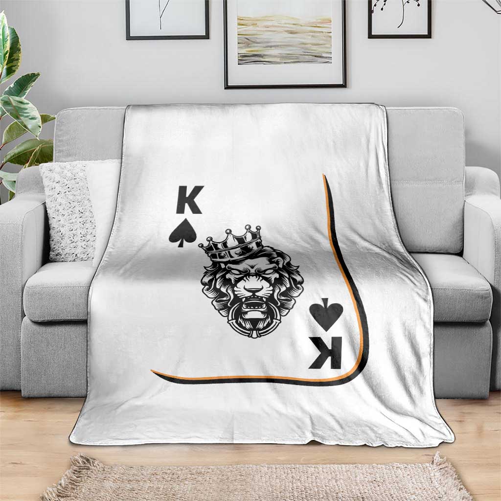 Black King Lion Throw Blanket African American Black History Month Gift - Wonder Print Shop