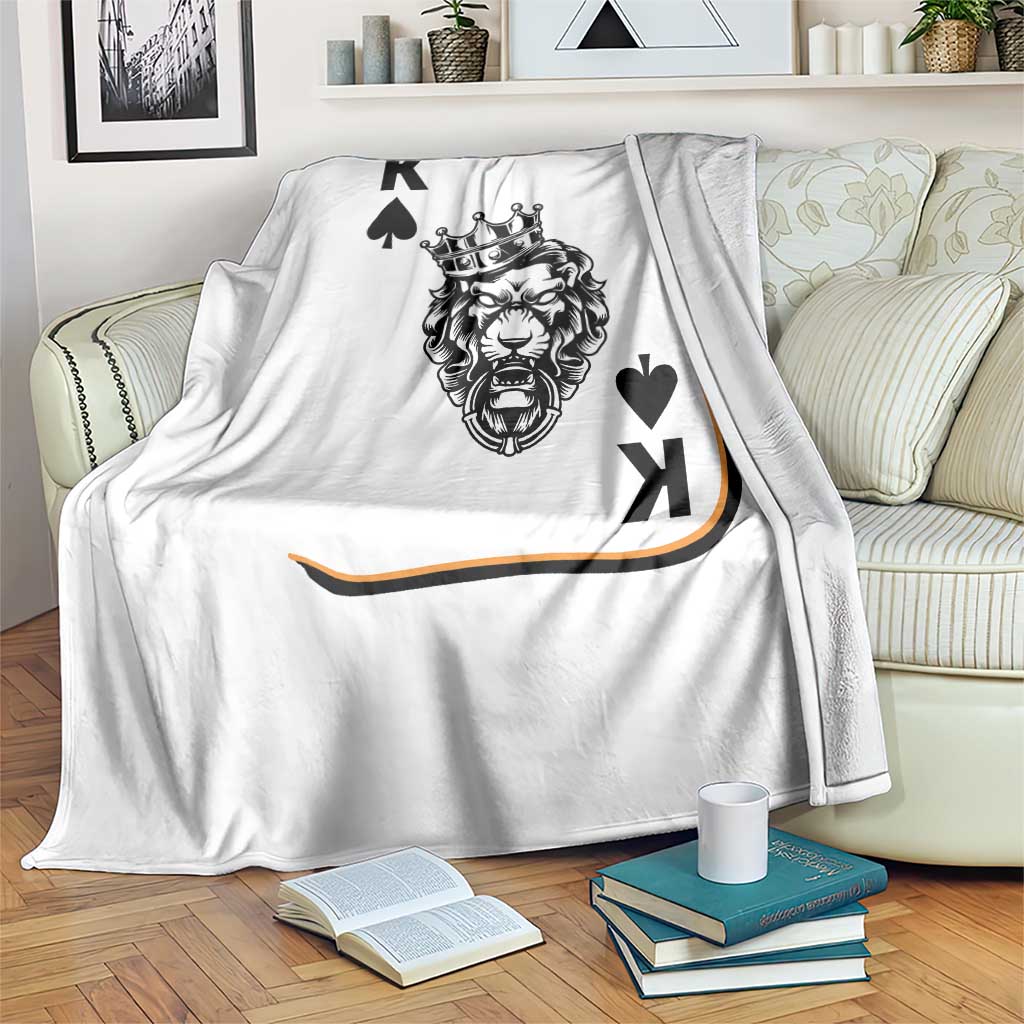 Black King Lion Throw Blanket African American Black History Month Gift - Wonder Print Shop