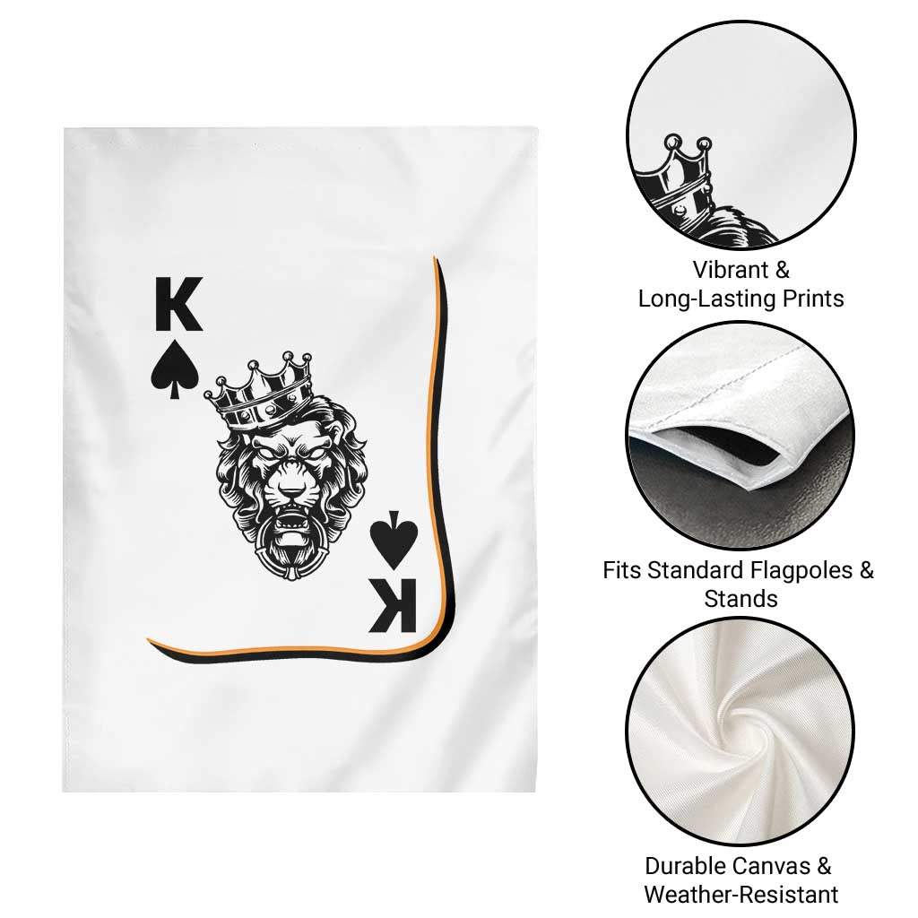 Black King Lion Garden Flag African American Black History Month Gift - Wonder Print Shop