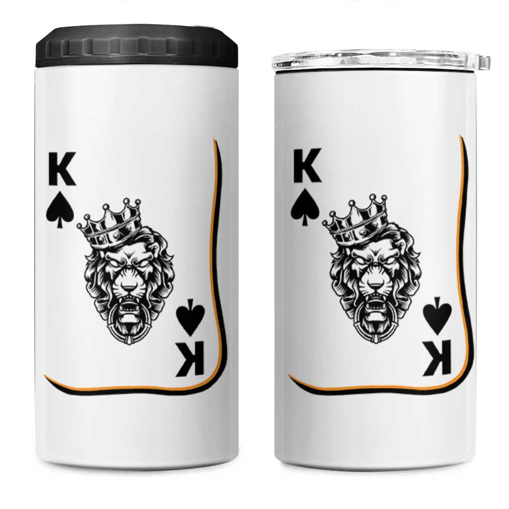 Black King Lion 4 in 1 Can Cooler Tumbler African American Black History Month Gift - Wonder Print Shop