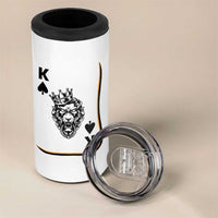 Black King Lion 4 in 1 Can Cooler Tumbler African American Black History Month Gift - Wonder Print Shop