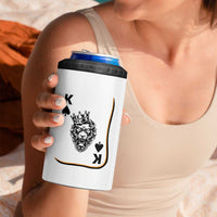Black King Lion 4 in 1 Can Cooler Tumbler African American Black History Month Gift - Wonder Print Shop