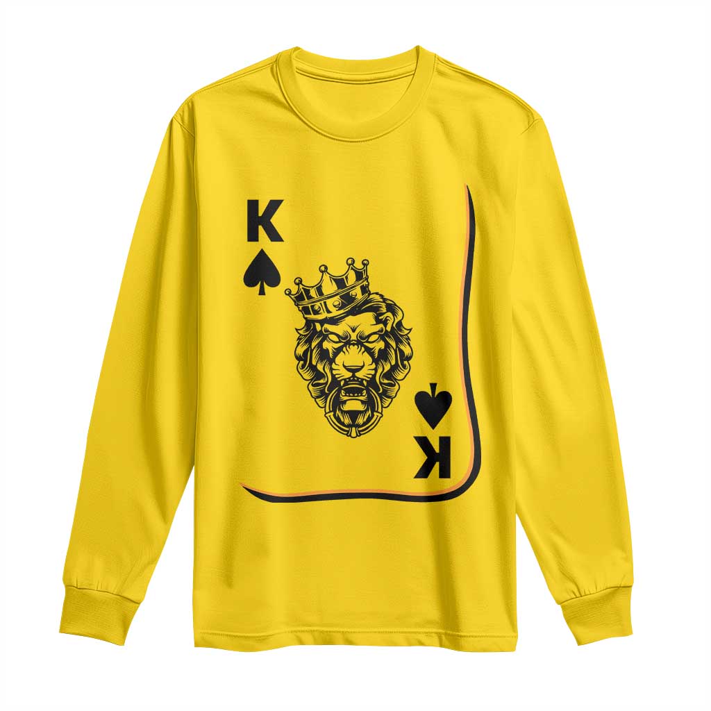 Black King Lion Long Sleeve Shirt African American Black History Month Gift - Wonder Print Shop