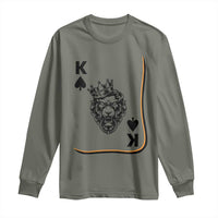 Black King Lion Long Sleeve Shirt African American Black History Month Gift - Wonder Print Shop
