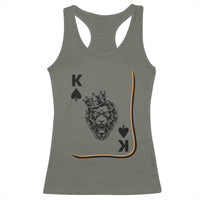 Black King Lion Racerback Tank Top African American Black History Month Gift - Wonder Print Shop