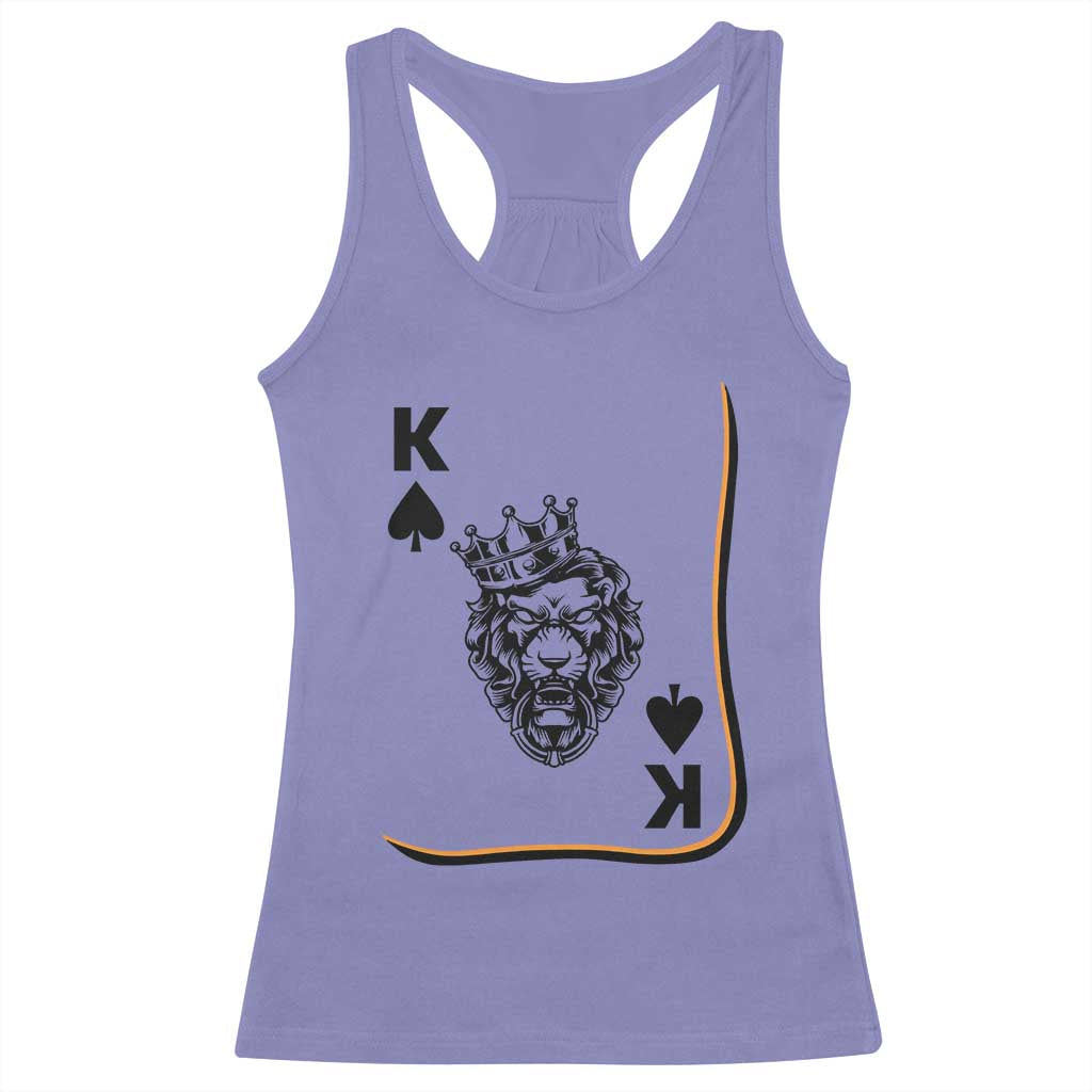 Black King Lion Racerback Tank Top African American Black History Month Gift - Wonder Print Shop