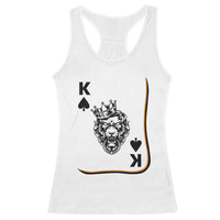 Black King Lion Racerback Tank Top African American Black History Month Gift - Wonder Print Shop