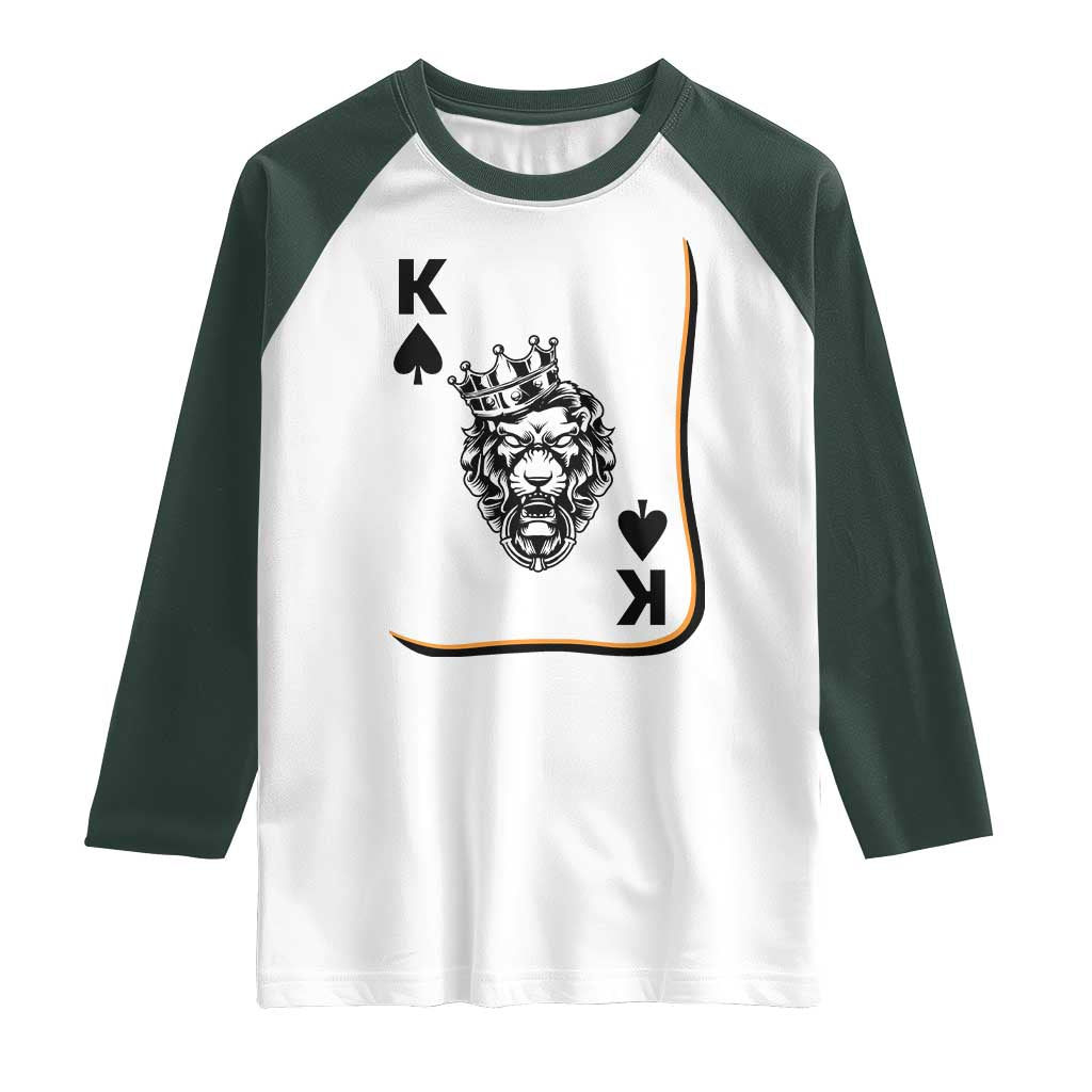Black King Lion Raglan Shirt African American Black History Month Gift - Wonder Print Shop