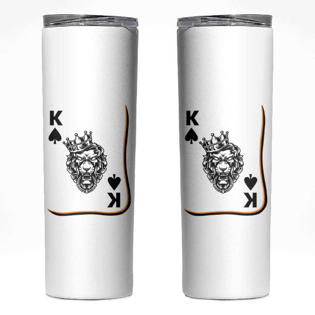 Black King Lion Skinny Tumbler African American Black History Month Gift - Wonder Print Shop