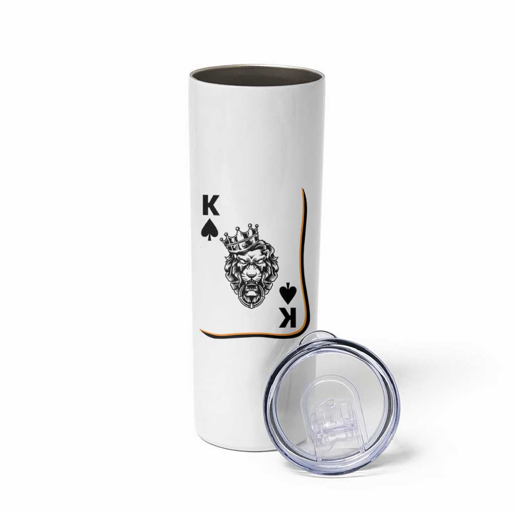 Black King Lion Skinny Tumbler African American Black History Month Gift - Wonder Print Shop