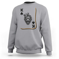 Black King Lion Sweatshirt African American Black History Month Gift - Wonder Print Shop