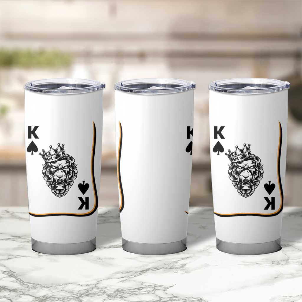 Black King Lion Tumbler Cup African American Black History Month Gift - Wonder Print Shop