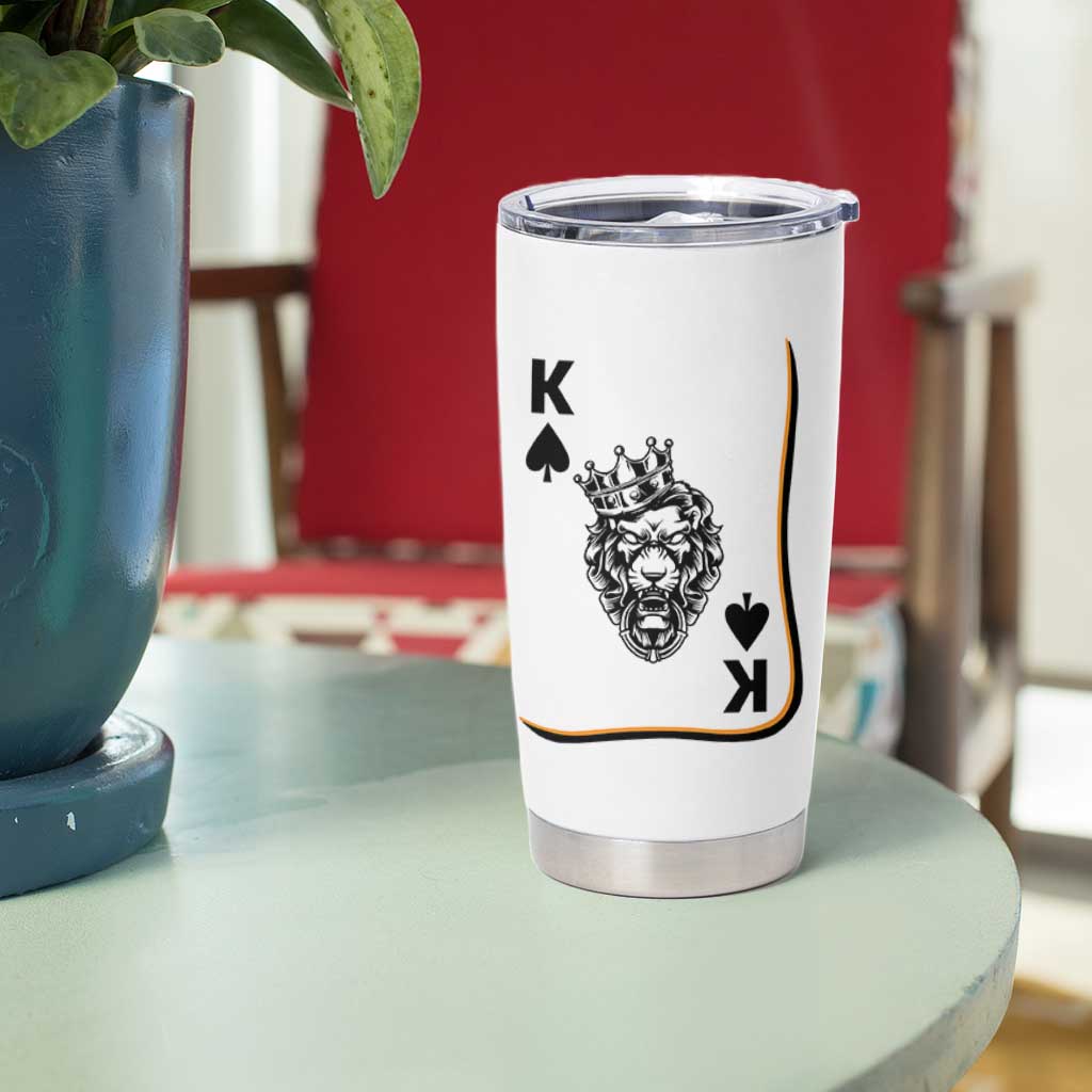 Black King Lion Tumbler Cup African American Black History Month Gift - Wonder Print Shop
