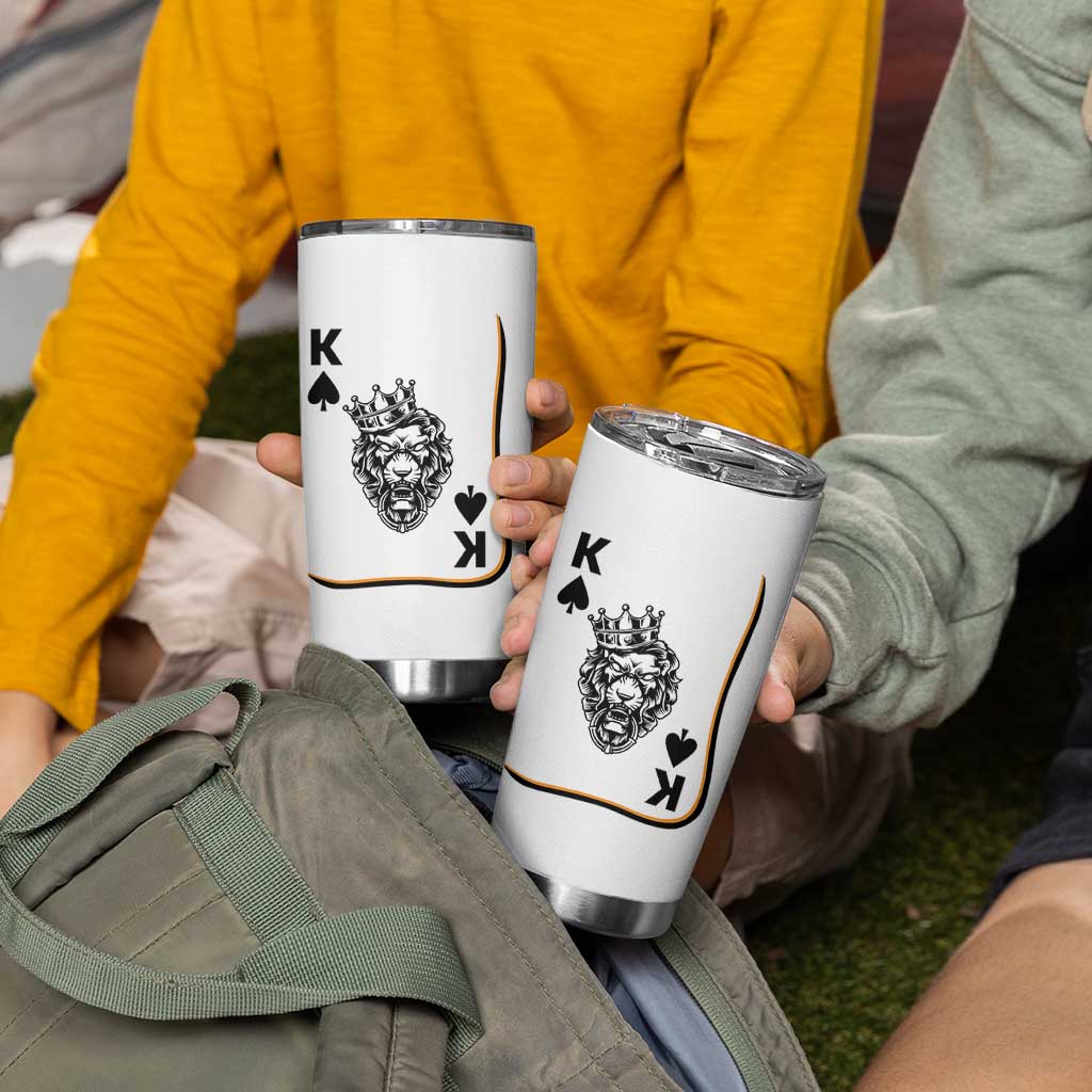 Black King Lion Tumbler Cup African American Black History Month Gift - Wonder Print Shop