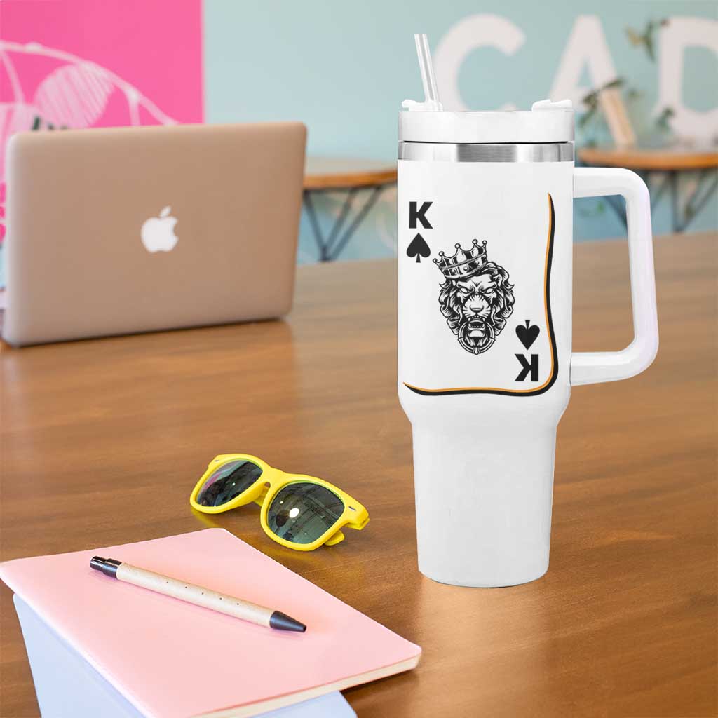 Black King Lion Tumbler With Handle African American Black History Month Gift - Wonder Print Shop