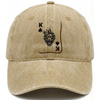 Black King Lion Washed Cotton Baseball Cap African American Black History Month Gift