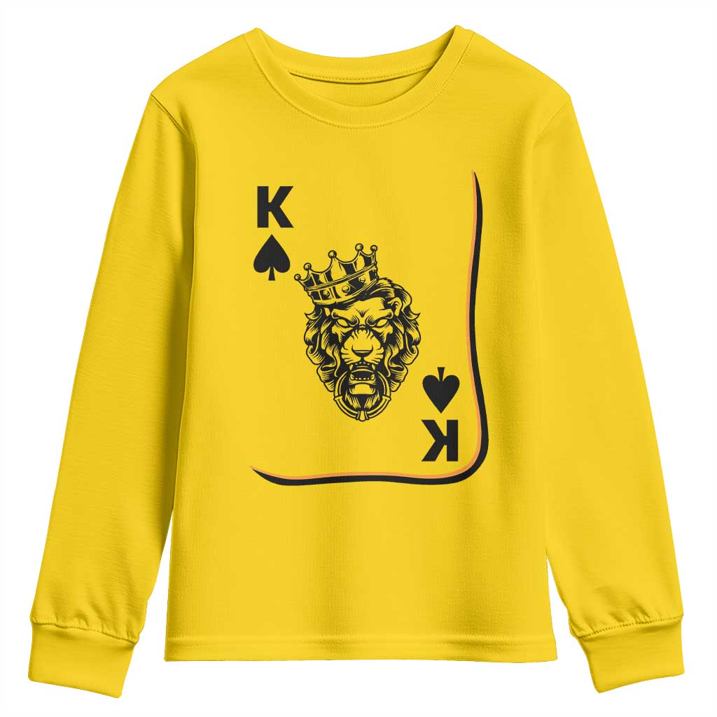 Black King Lion Youth Sweatshirt African American Black History Month Gift - Wonder Print Shop