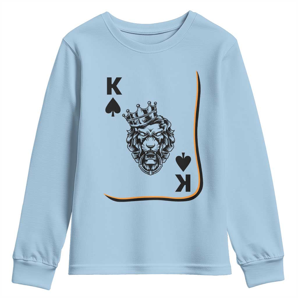 Black King Lion Youth Sweatshirt African American Black History Month Gift - Wonder Print Shop