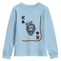 Black King Lion Youth Sweatshirt African American Black History Month Gift - Wonder Print Shop