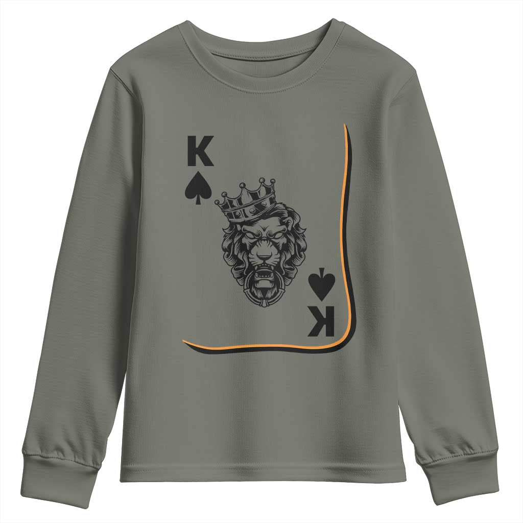 Black King Lion Youth Sweatshirt African American Black History Month Gift - Wonder Print Shop