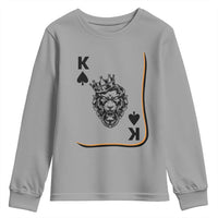 Black King Lion Youth Sweatshirt African American Black History Month Gift - Wonder Print Shop