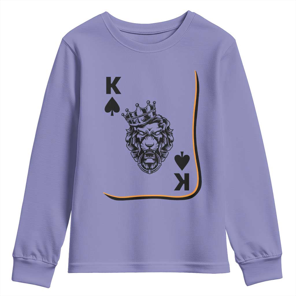 Black King Lion Youth Sweatshirt African American Black History Month Gift - Wonder Print Shop